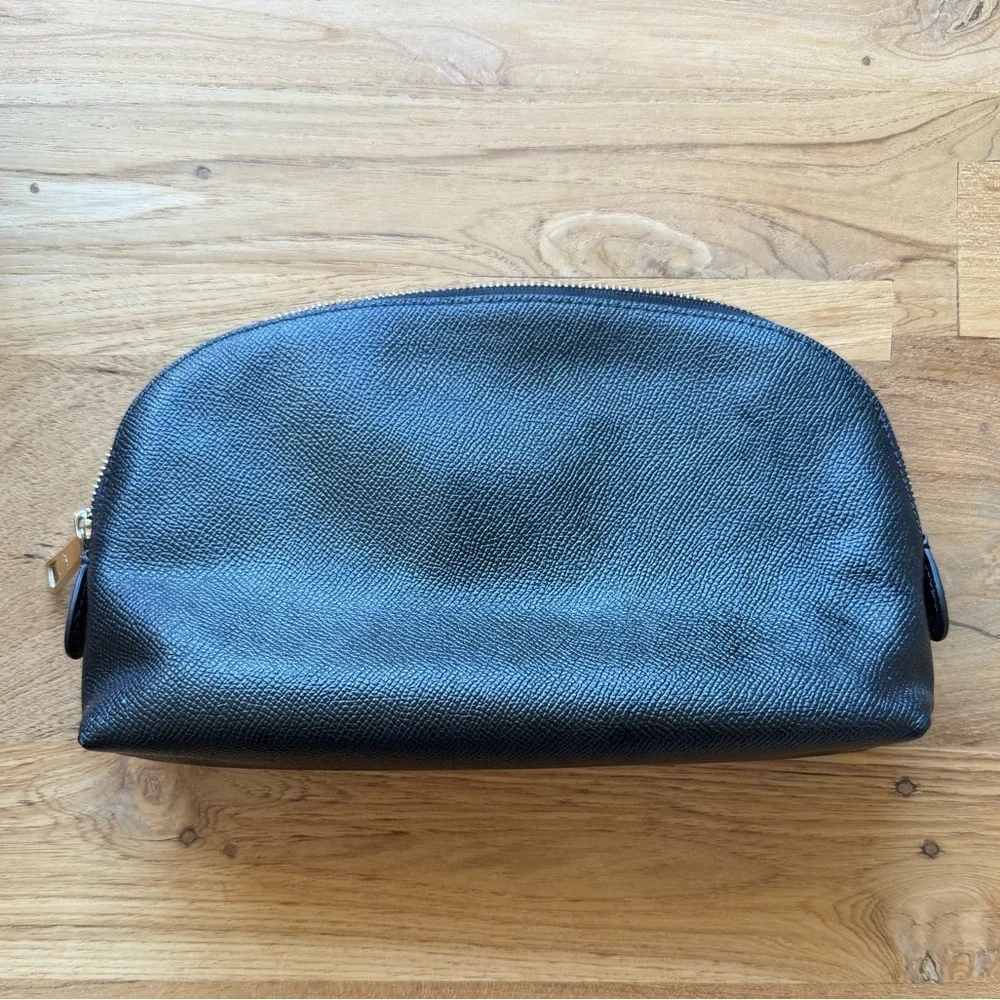 Coach Black Leather Cosmetic Bag - Picture 2 of 7